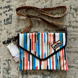 KAVU Eloise Motion Blur Crossbody Bag (NEW Women’s white brown blue cream black)